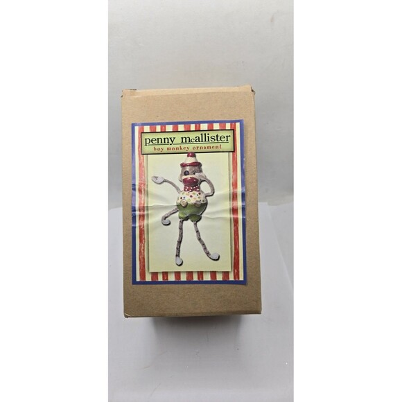 PENNY McALLISTER Midwest Boy Monkey Ornament - Picture 1 of 2